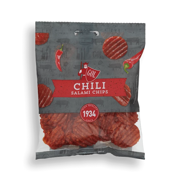 Chili salami chips